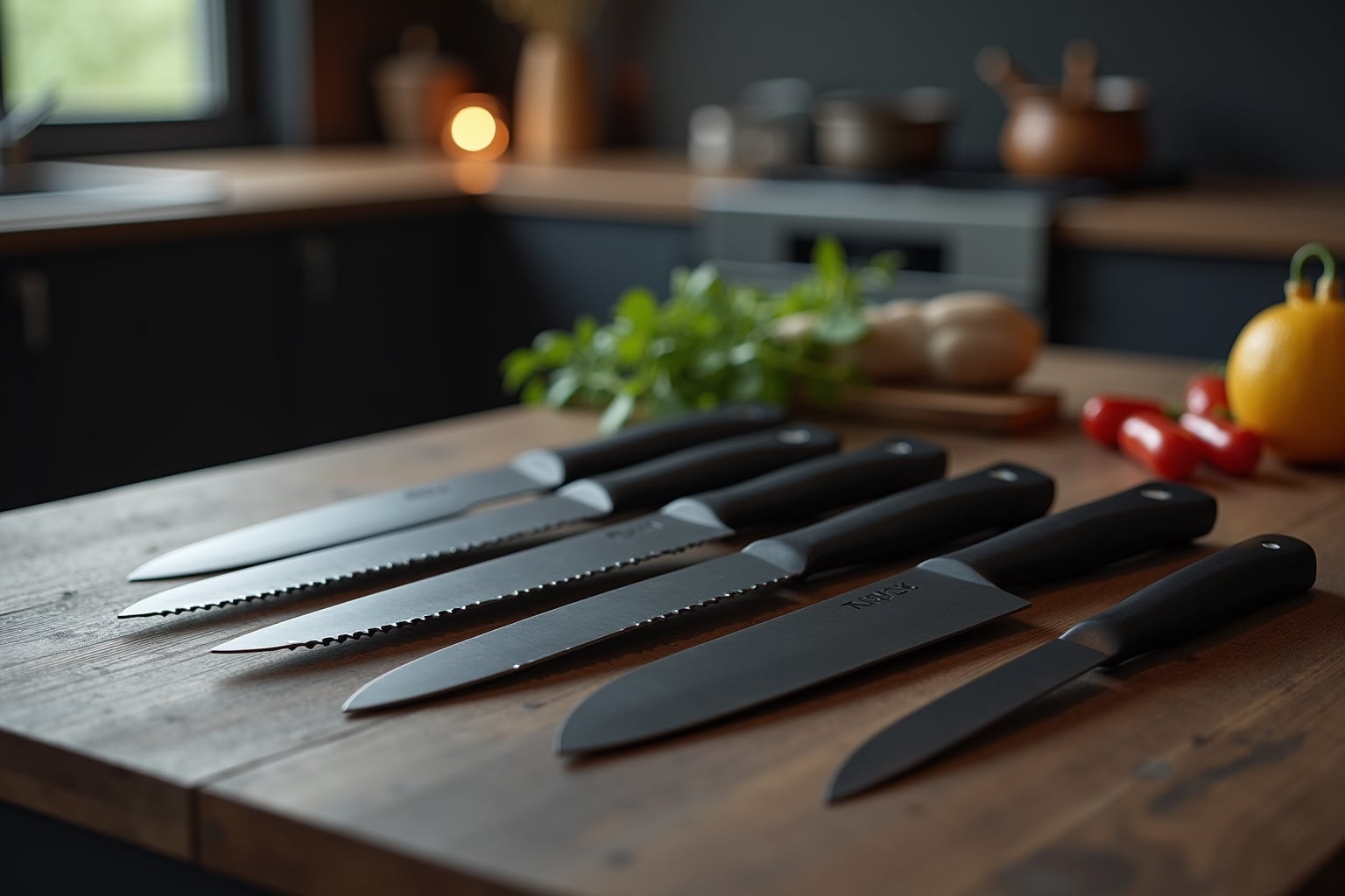 Edle schwarze Keramikmesser für die Küche